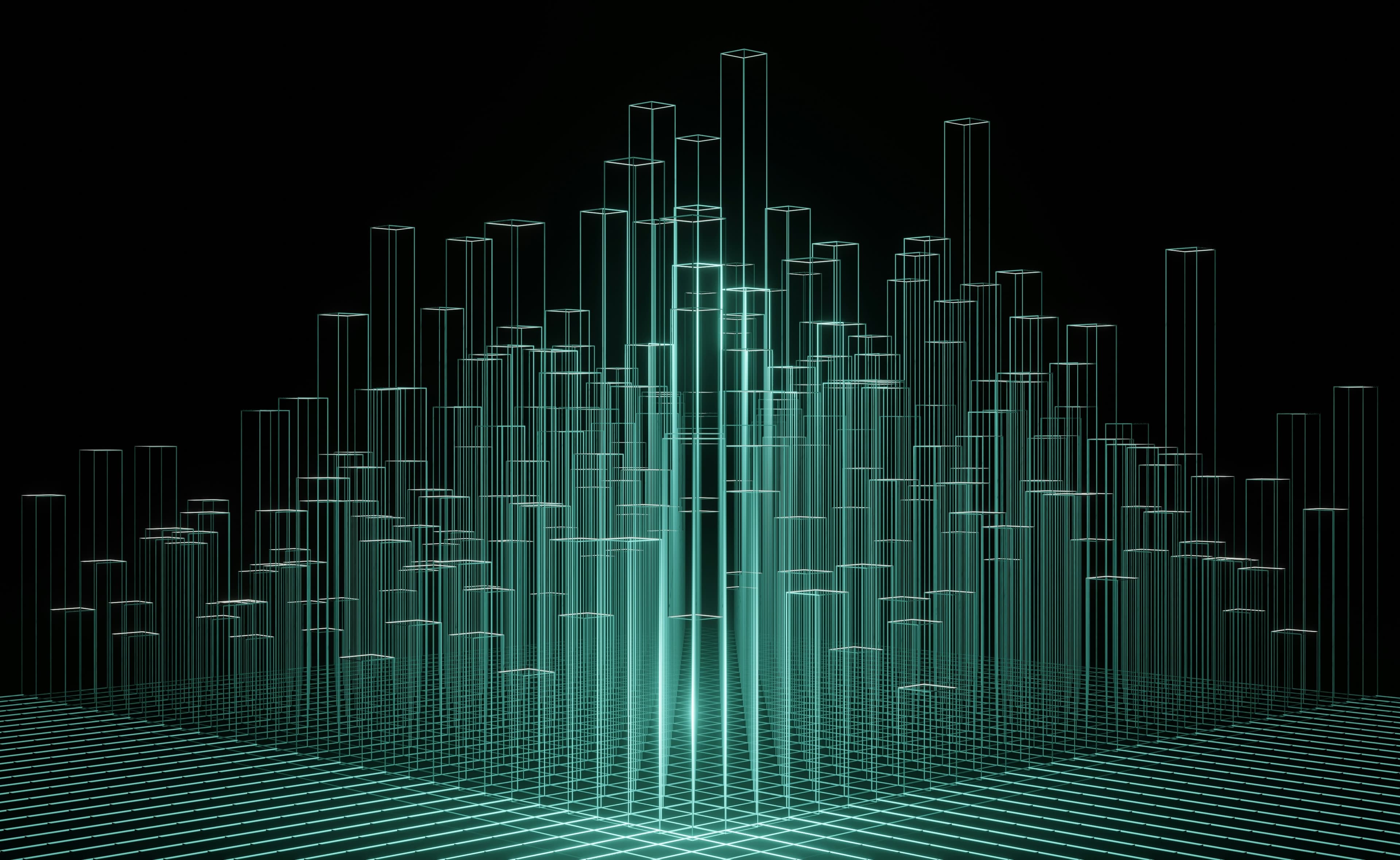A three-dimensional visualisation of layered datasets